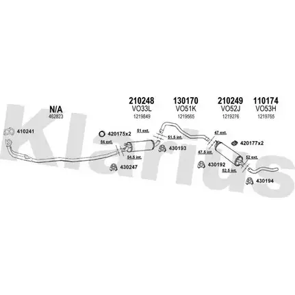 Система выпуска ОГ KLARIUS LW0 VP 3079085 58INT 960117E изображение 0