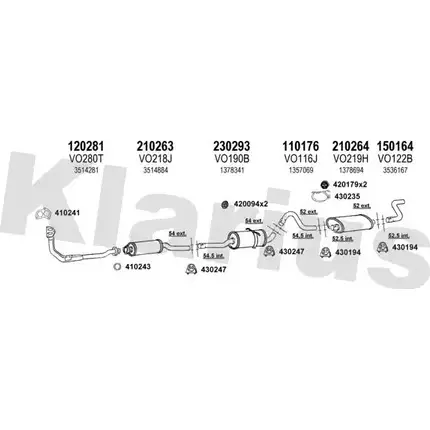 Система выпуска ОГ KLARIUS 960169E 3079118 QSNGT 5 E2U9BVW изображение 0