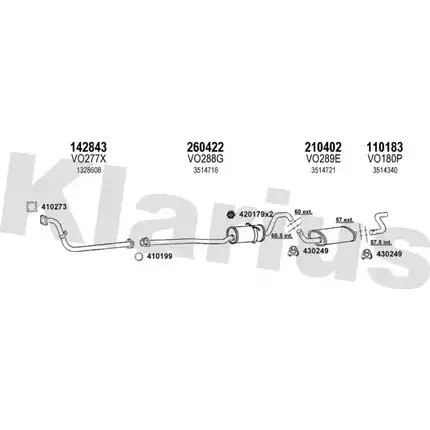 Система выпуска ОГ KLARIUS 960185E 4002LY 3079125 SUHZ GP6 изображение 0