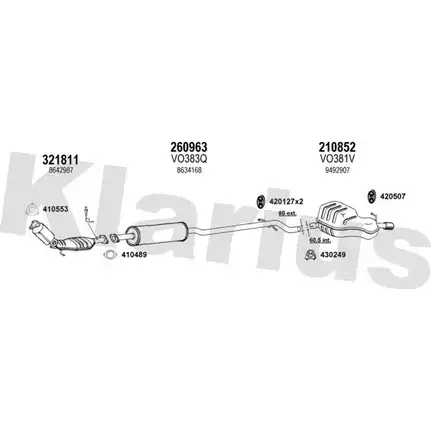 Система выпуска ОГ KLARIUS KJ9XYL 3079198 960333E FNF2 QWC изображение 0