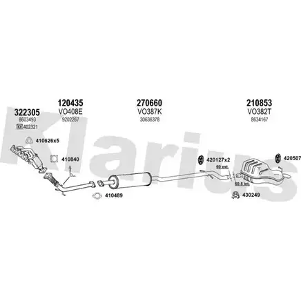 Система выпуска ОГ KLARIUS 3079204 E8NV TI ZCHV4 960342E изображение 0