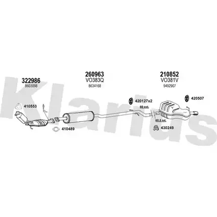 Система выпуска ОГ KLARIUS 3079231 IEEHX 960375E MP0 G1IF изображение 0