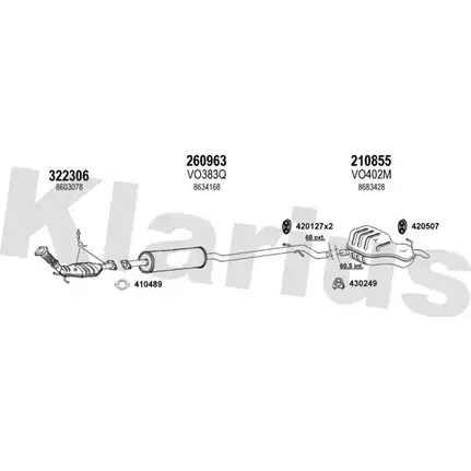 Система выпуска ОГ KLARIUS 3079235 960379E 7 JAW3 I6ON2