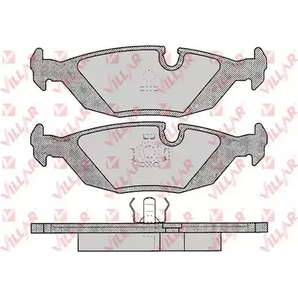 Тормозные колодки, дисковые, комплект VILLAR 3101324 626.0306 206 75 B626.0306 изображение 0