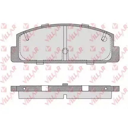 Тормозные колодки, дисковые, комплект VILLAR 2 4045 B626.0876 626.0876 3101852 изображение 0