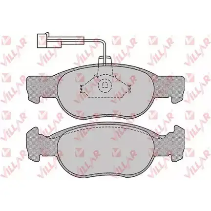 Тормозные колодки, дисковые, комплект VILLAR B626.1075 219 30 626.1075 3102042