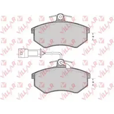 Тормозные колодки, дисковые, комплект VILLAR 3102782 20901 626.1868 206 69