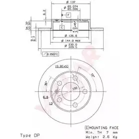 Тормозной диск VILLAR 3102868 628.0155 H4MY 03X LCYXU изображение 0