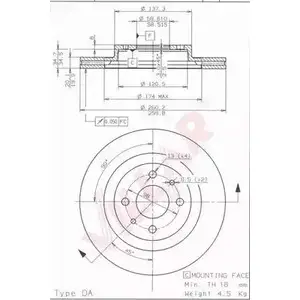 Тормозной диск VILLAR V5CKS 3103365 628.1507 5JJG 5