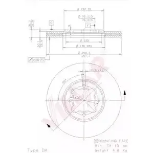 Тормозной диск VILLAR 3103477 628.1654 8QYO4C3 K0 76DWX изображение 0