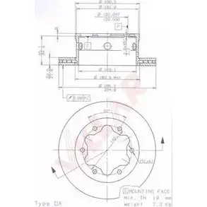 Тормозной диск VILLAR 3103587 XSNM TCQ 628.1782 GC2IPF