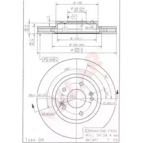 Тормозной диск VILLAR K879 Z PYVCMQ 628.1836 3103636 изображение 0