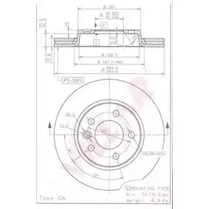 Тормозной диск VILLAR V WP2T E9X4N 3103638 628.1838