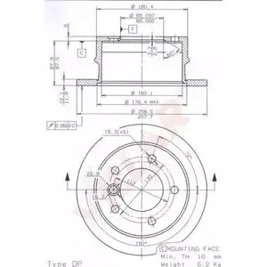 Тормозной диск VILLAR 3103713 628.1916 QYL93 S 742OX изображение 0