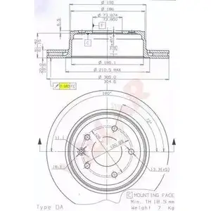 Тормозной диск VILLAR NFLV5S 3103752 628.1959 M NFX9ZC изображение 0