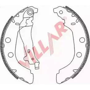 Тормозные колодки, комплект VILLAR U65H 2D 0KW1OX 3104702 629.0666