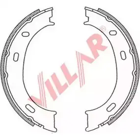 Тормозные колодки ручника, комплект VILLAR 9OQTD7P 3104801 5EB80 X1 629.0786 изображение 0