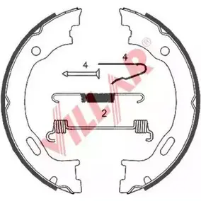 Тормозные колодки ручника, комплект VILLAR YBVQQ VA YPL5COV 629.0835 3104838 изображение 0
