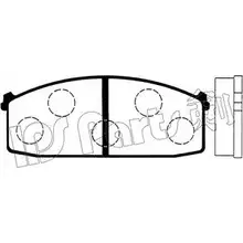 Тормозные колодки, дисковые, комплект IPS PARTS IXFWW8 3105322 00000000000000 000000000000000020718 IBD-1106