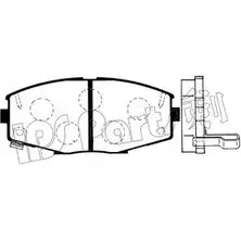 Тормозные колодки, дисковые, комплект IPS PARTS IBD-1245 00000000000000000000000000000021376 3105390 0000000000000000000000 0000000021187 изображение 0