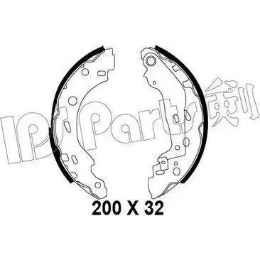 Тормозные колодки IPS PARTS IBL-4M00 QK3 1T TQUUO2 3105863 изображение 0