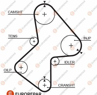 Ремень ГРМ EUROREPAR 1424552653 IJ 99N NZPSI 1633139780 изображение 0