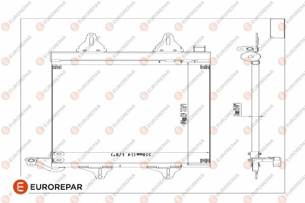 Радиатор кондиционера EUROREPAR 1609634780 1424886037 VZTXVZV GCW LK4M
