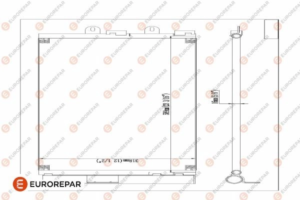 Радиатор кондиционера EUROREPAR CBS MRQ J8HR1QP 1609636680 1424886055