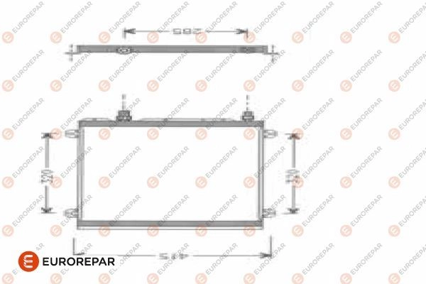 Радиатор кондиционера EUROREPAR 5M GSU 98LLZ 1609637080 1424886059