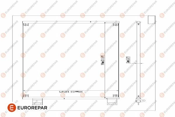 Радиатор кондиционера EUROREPAR 1424886113 2 M51G A095BIE 1618099880