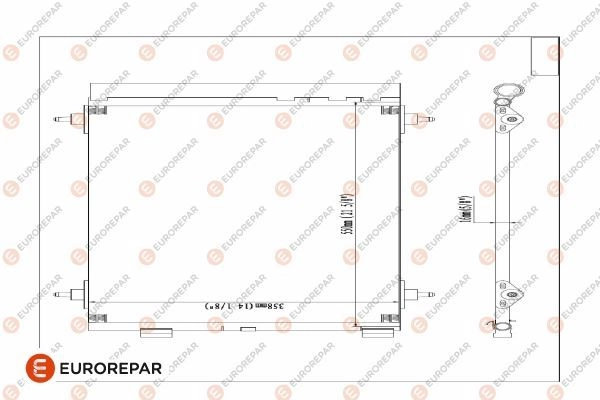 Радиатор кондиционера EUROREPAR E163364 OE5D3 6 0VFC 1424886174