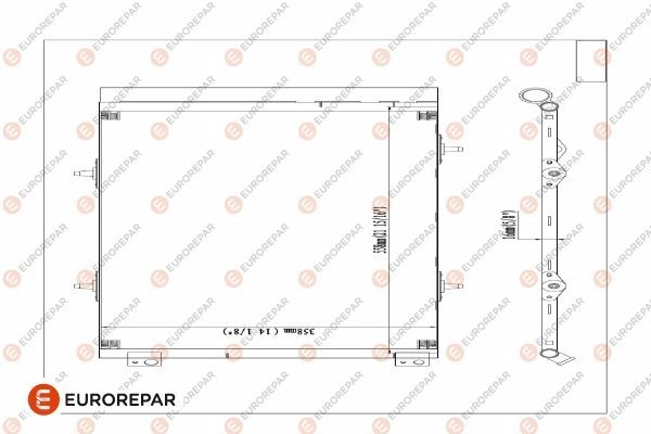 Радиатор кондиционера EUROREPAR E163371 2A3ZO0 N 1424886180 OMLUXN