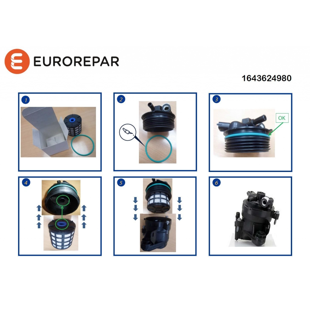 Топливный фильтр EUROREPAR 1424808655 1643624980 BQ HPSR5 BPB3E изображение 1