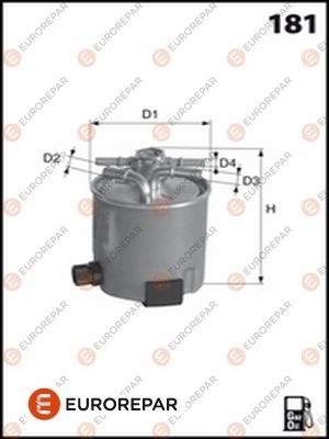 Топливный фильтр EUROREPAR 1424808697 A61G6 X 5UBSB 1643629480 изображение 0