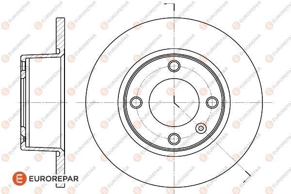 Тормозной диск EUROREPAR NPQ WPR5 1618861280 1424984440 7PVS7S изображение 0