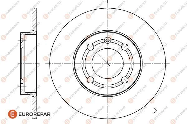 Тормозной диск EUROREPAR 1618868880 1424984515 6 A40C IWD9E изображение 0