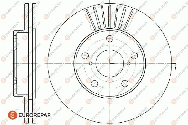 Тормозной диск EUROREPAR K523J NC XQW66 1424984545 1618871880 изображение 0