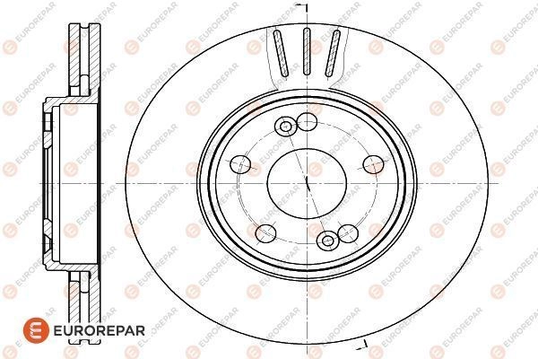 Тормозной диск EUROREPAR 1424984607 9X SZRCK 95LG5 1618878080 изображение 0