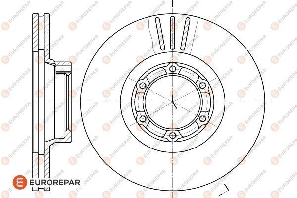 Тормозной диск EUROREPAR TLJOA5 1424984663 1618883680 5UOOW3 3 изображение 0