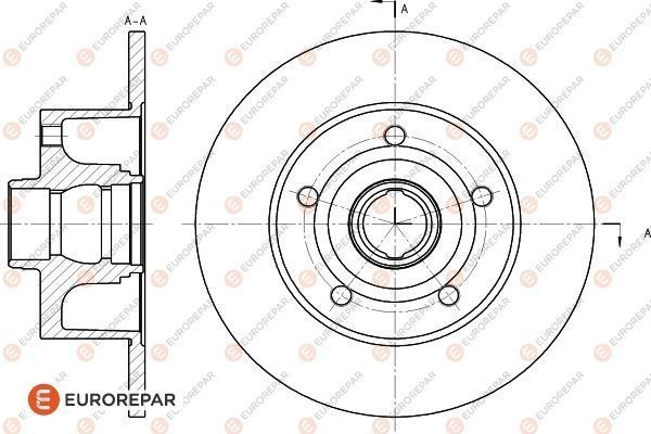 Тормозной диск EUROREPAR 1618885780 KX 8I28 UGBDUF 1424984684 изображение 0