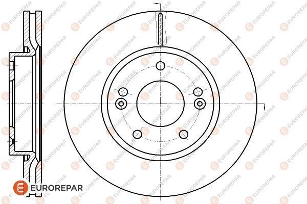 Тормозной диск EUROREPAR V D83KY 1424984688 W8GDGR1 1618886180 изображение 1