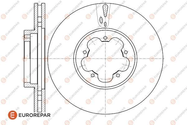 Тормозной диск EUROREPAR F 4K3WH 1618889280 1424984719 4TQU29 изображение 0