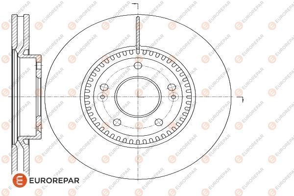 Тормозной диск EUROREPAR 1618889980 HZKPC8Q 1424984726 CU 2S0A изображение 1