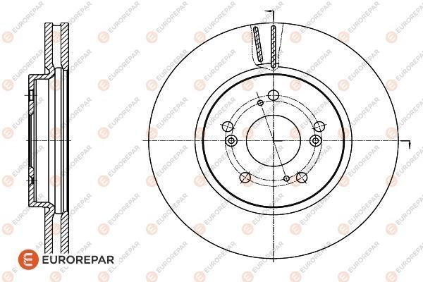 Тормозной диск EUROREPAR R3FILD YMUKF F 1424984776 1622807580 изображение 0