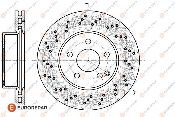 Тормозной диск EUROREPAR 4C I13SU 1622812880 1424984822 U9H9LE
