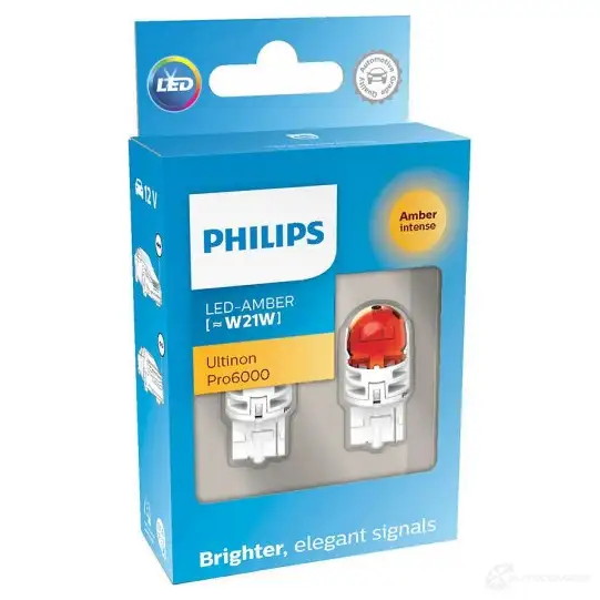 Лампа светодиодная W21W ULTINON PRO6000 12 В PHILIPS EB5OX 07 11065AU60X2 1439692338 - Изображение 1