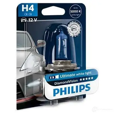 Лампа галогеновая H4 DIAMONDVISION 60/55 Вт 12 В PHILIPS 12342DVB1 N3 6G6 1420580239