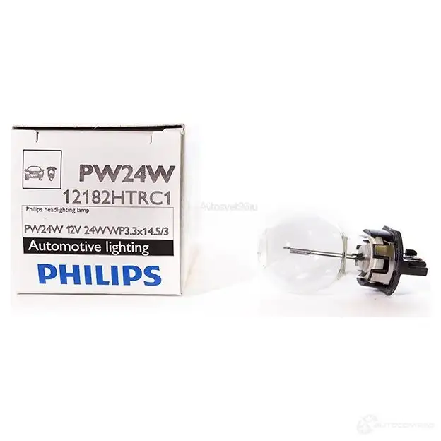 Лампа галогеновая PW24W 24 Вт 12 В 3000-4000K PHILIPS 12182C1 1439691222 NVAB6 Q