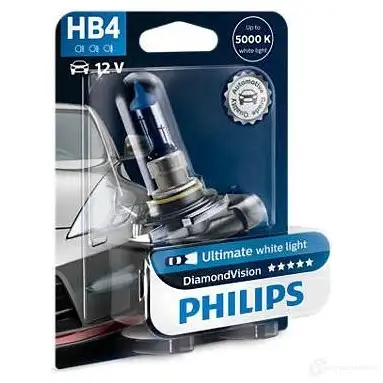 Лампа галогеновая HB4 DIAMONDVISION 55 Вт 12 В PHILIPS 1439691696 9006DVB1 TGO TJE