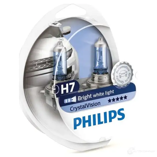 Лампа галогеновая H7 CRYSTALVISION 55 Вт 12 В PHILIPS 1420580354 HMV WJ 12972CVSM изображение 0